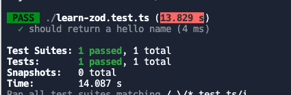 A green test case of function generateHelloThere