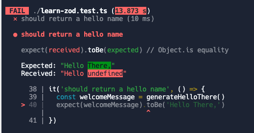 An error if we are wrong to put the .default() API from Zod